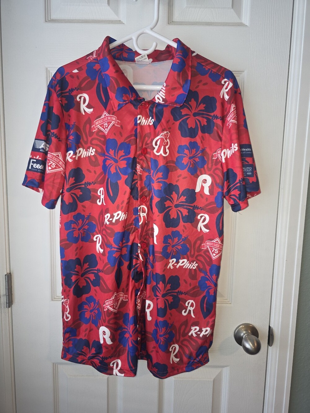 2025 Opening Night Reading Fightin Phils Hawaiian  Short Sleeve Collared SZL